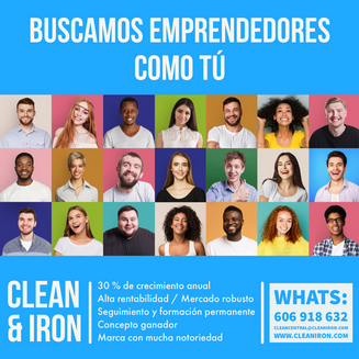 Buscamos emprendedores como tu. Franquicias Clean & Iron Service
